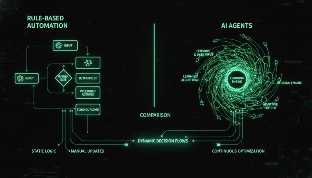 AI agents replacing automation through continuous decision making