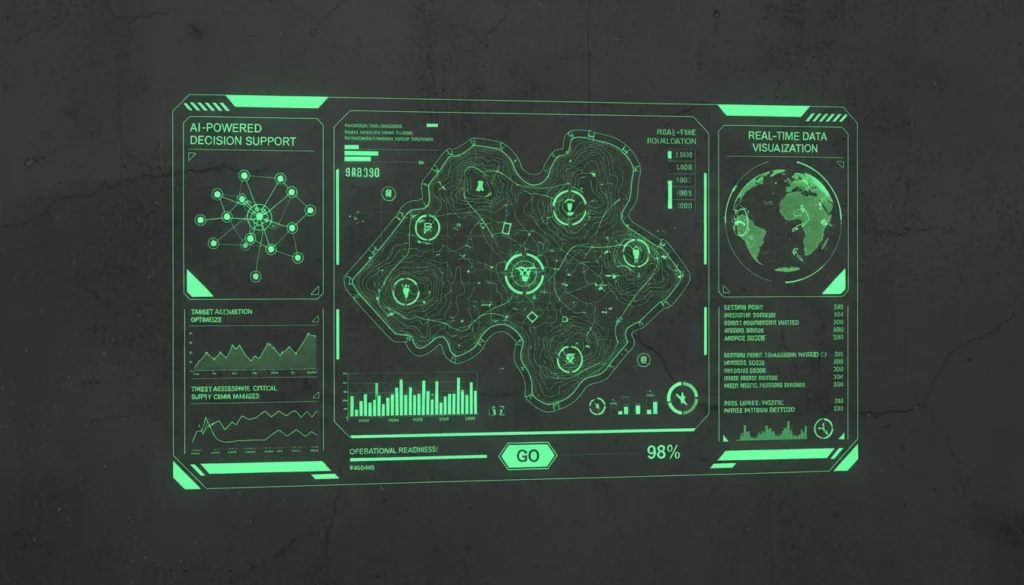AI decision support highlighting critical roles AI plays in modern defence strategy