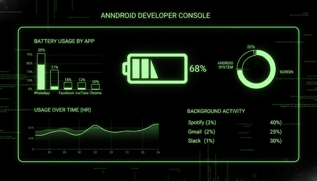 Android battery optimization monitoring app energy usage