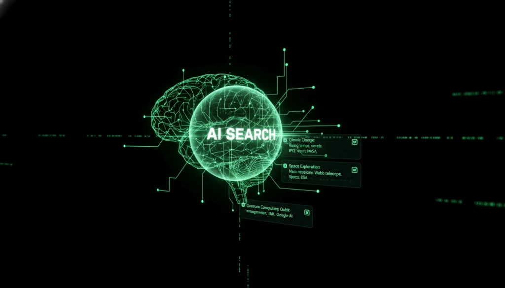 Search everywhere optimization in AI-powered search