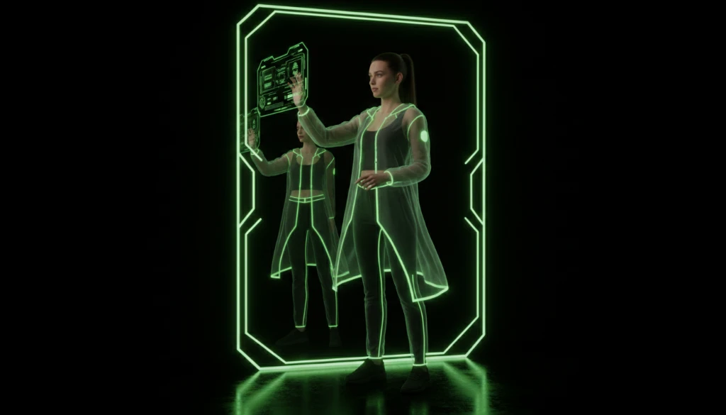 Visual commerce virtual clothing try-on experience